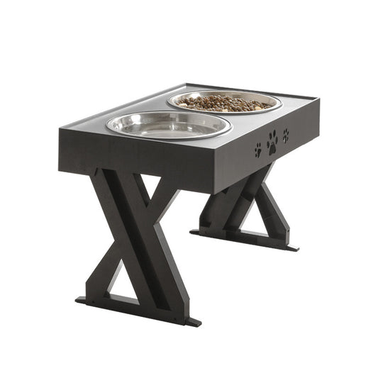 Pet Lifting Table Foldable Dog Drinking Bowl Adjustable Height Dog Bowl Stainless Steel Slow Food Double Bowl Pet Supplies